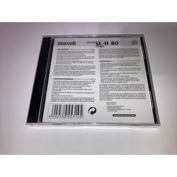 Maxell CD-RW 80 XL-II BRANDED DIGITAL Audio Music Rewritable 80Min IN Jewel Case - Picture 4 of 12